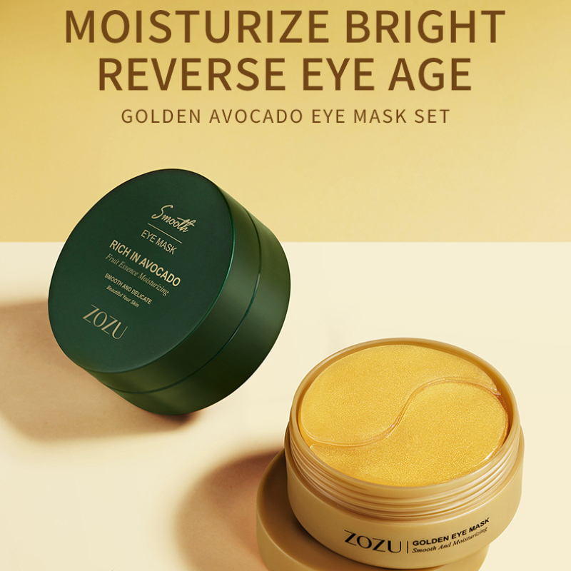60 stks Gouden Collageen Avocado Hydraterende Oogmasker Hydraterende Verwijderen Donkere Kringen Smoothing Eye Huidverzorging