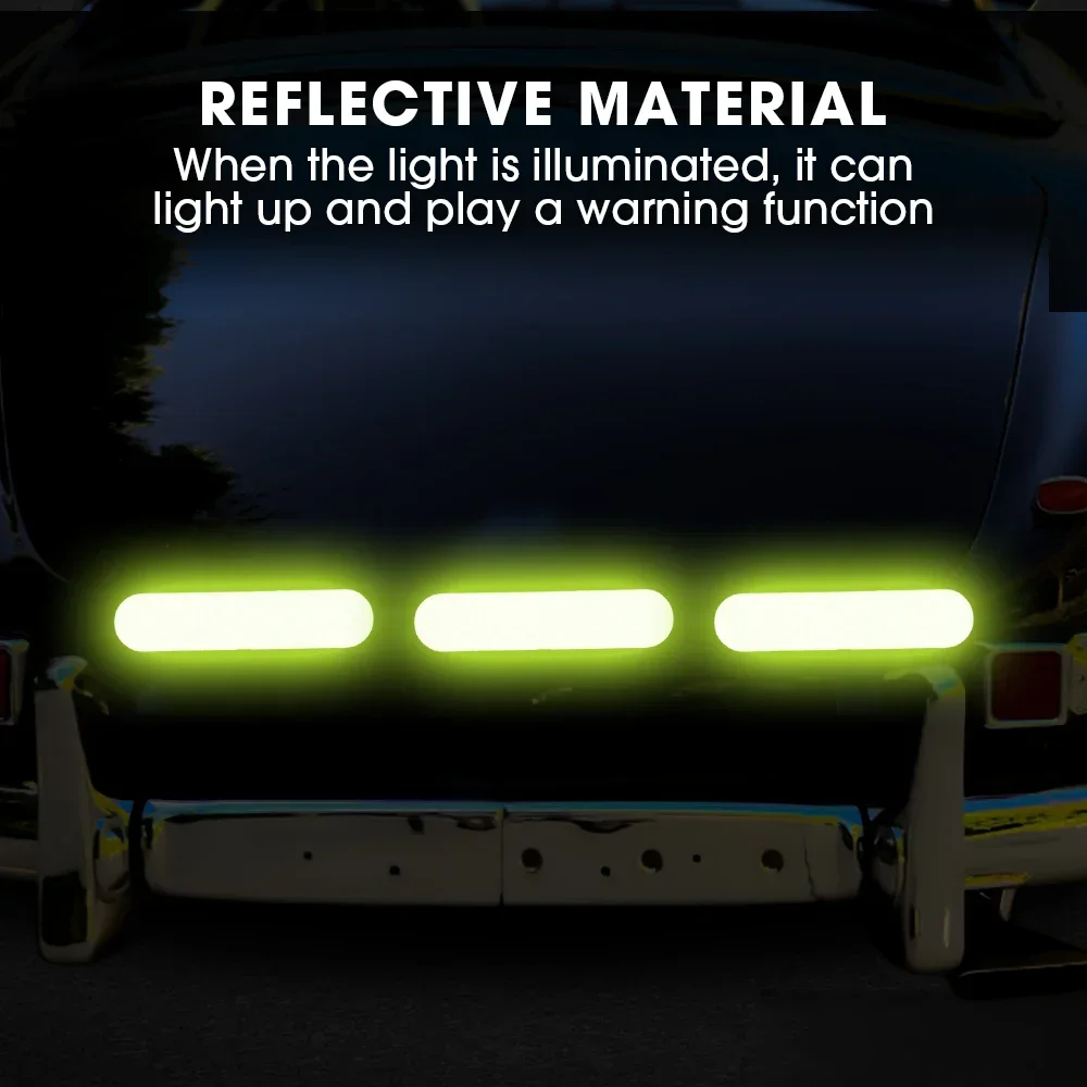 Pegatinas reflectantes de advertencia para casco, accesorios de conducción de seguridad nocturna, pegatinas decorativas fluorescentes, calcomanía para bicicleta, motocicleta y coche