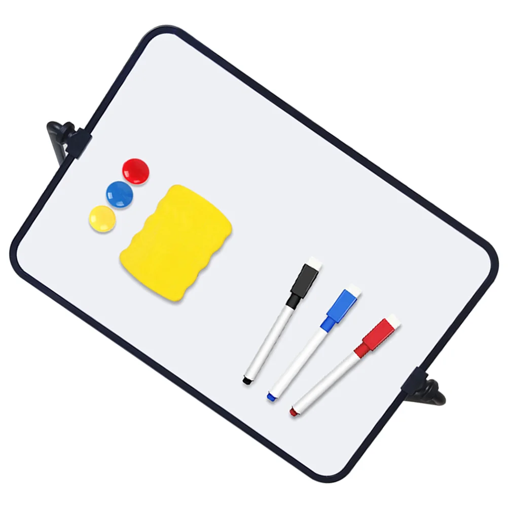 1 set A4 Portable Whiteboard Set Dry Erase Board Office Writing Drawing Board Child Teaching Board Marker Bulletin Board Desktop