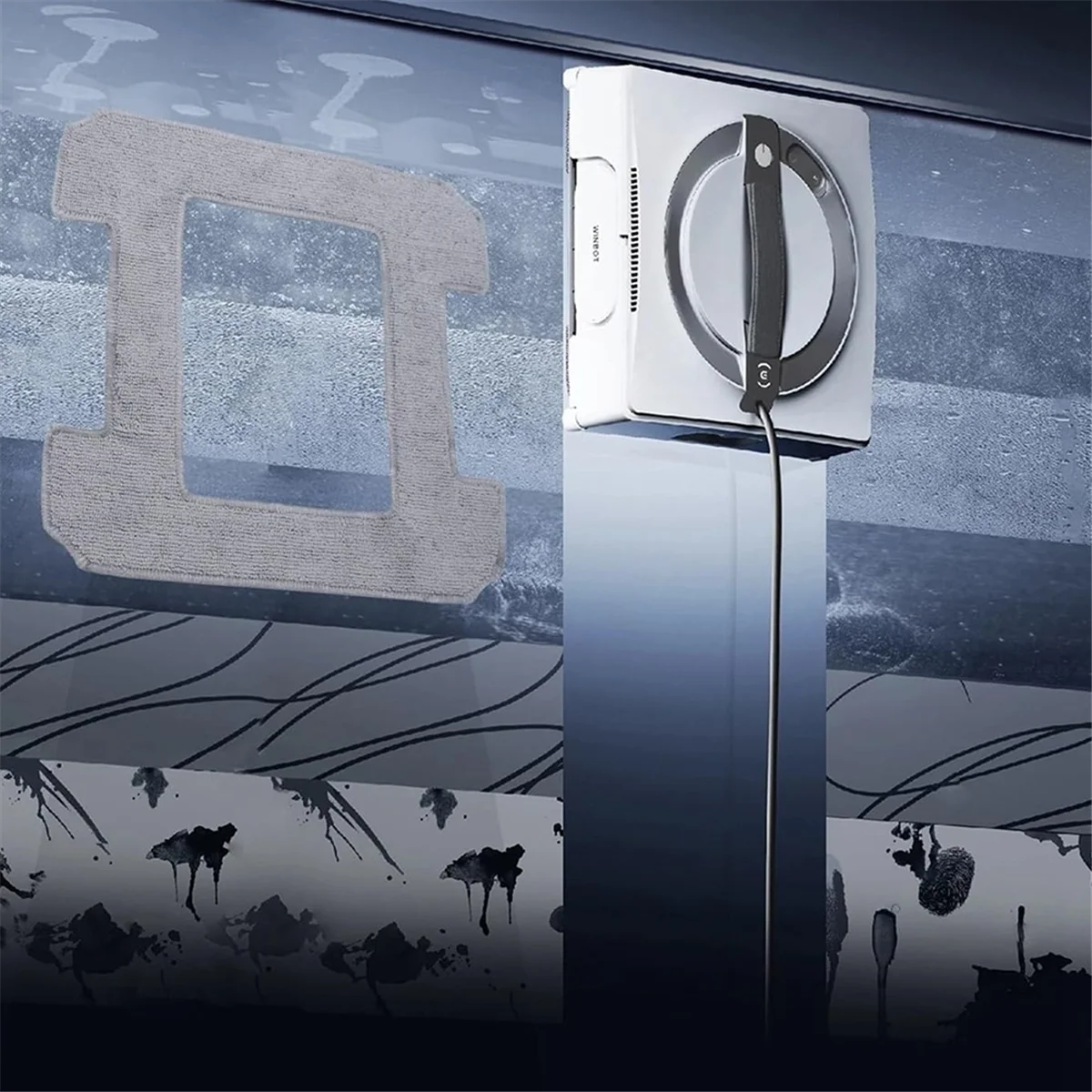 A72P 10-teiliges Reinigungspad für WINBOT W2 W2OMNI Staubsauger-Zubehörset, Fensterreinigung, Mikrofaser-Reinigungspad, Mopp