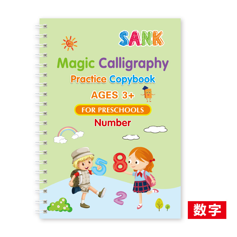 Sank Magic Practice Schrift Pen Kleuterschool Kinderen Kalligrafie Engels Verison Gratis afvegen Kinderen Herbruikbaar schrijfboek