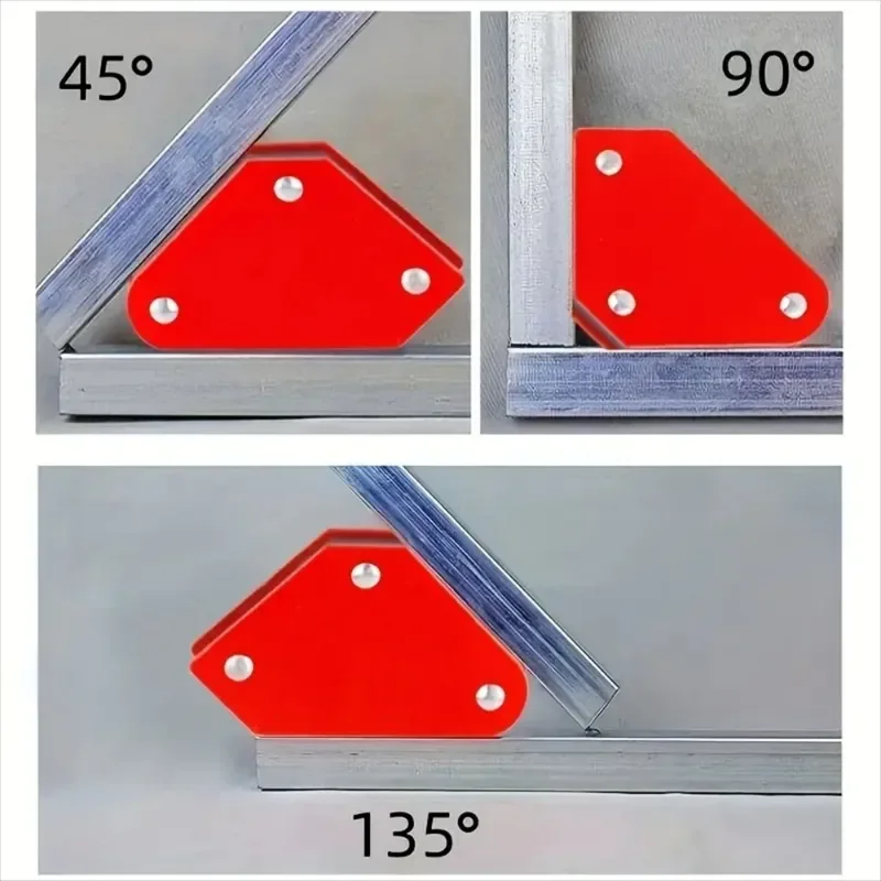 ZEXEF 4PCS Clip di fissaggio magnetica Cravatta Posizionatore di saldatura Accessori per fissatore di saldatura Supporti angolari Arco magnetico di saldatura