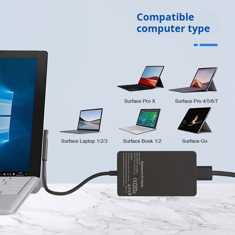 65W 15V 4A Power Adapter For Microsoft Surface Pro4/5/6/7/8/9 Laptop1/2/3/4 Go1/2/3 BooK Charger For 1866 1867 1706 1800 1796