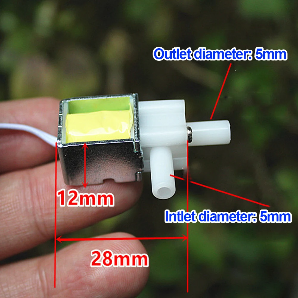 DC 12V N/C Mini Electric Solenoid Valve Normal Closed Miniature Electromagnetic Water Valve Air Vent Valve Small Control Valve