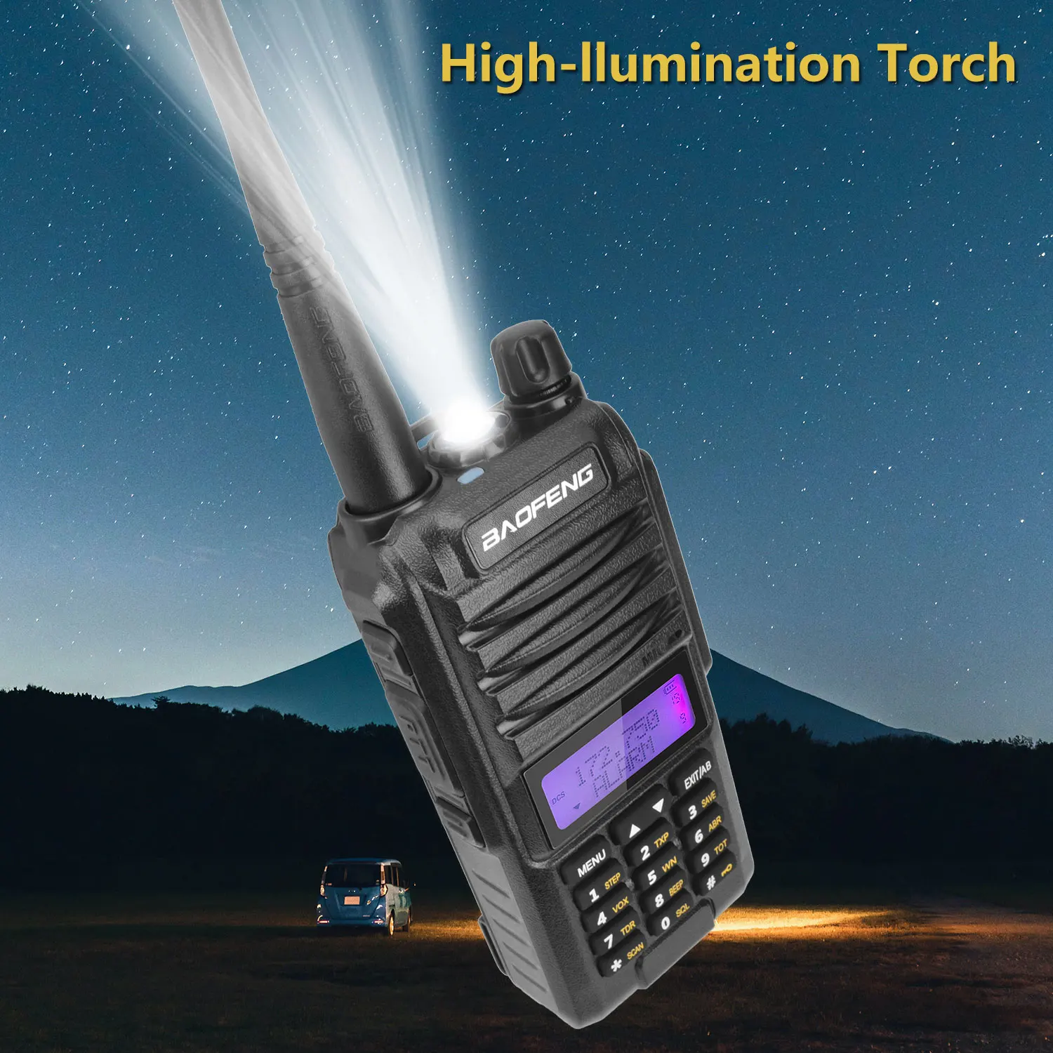 BAOFENG BF-A58S Walkie Talkie Tri-band 136-174MHz200-260MHz 400-520MHz 128Ch FM VOX Roger Beep Portable Two Way Radio
