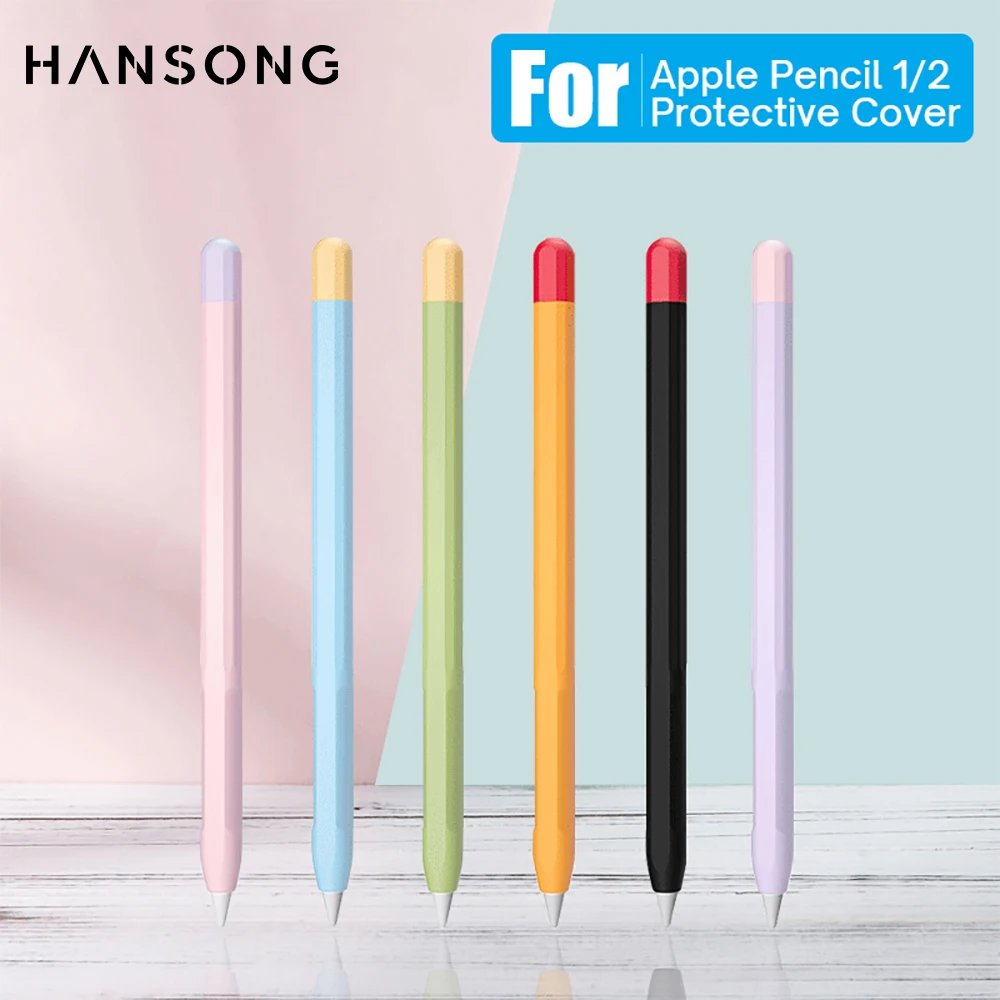 Zachte Siliconen Apple Etui Kleurrijke Stylus Beschermhoes Voor Apple Potlood 1st 2nd Generation Cover Ipad Accessoires