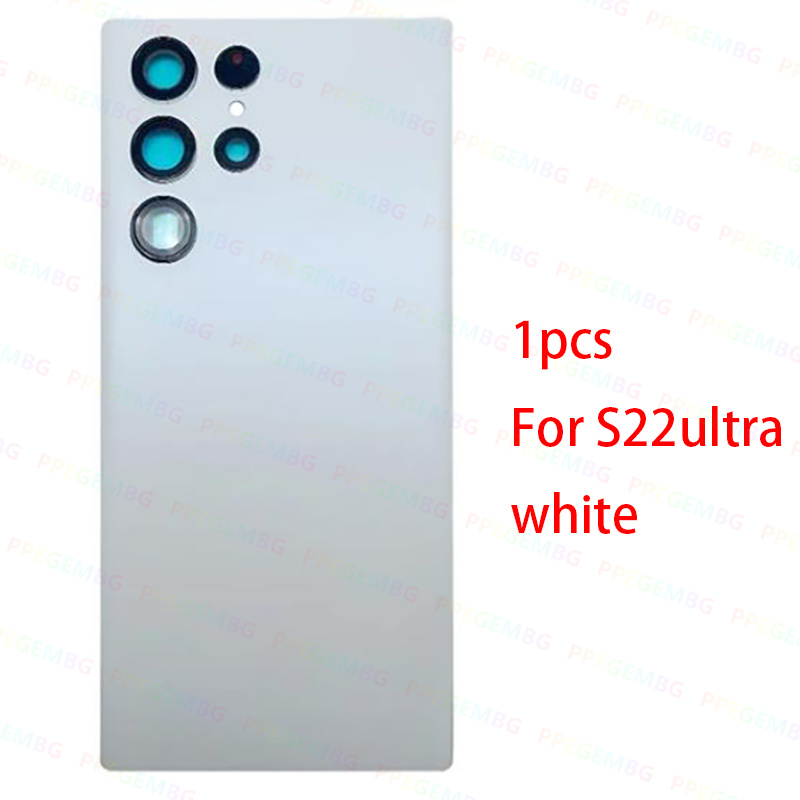 Zurück Glas Ersatz Für Samsung Galaxy S22 Ultra S908 S22 Ultra Batterie Abdeckung Hintere Tür Gehäuse Panel Fall Kamera Objektiv Teile