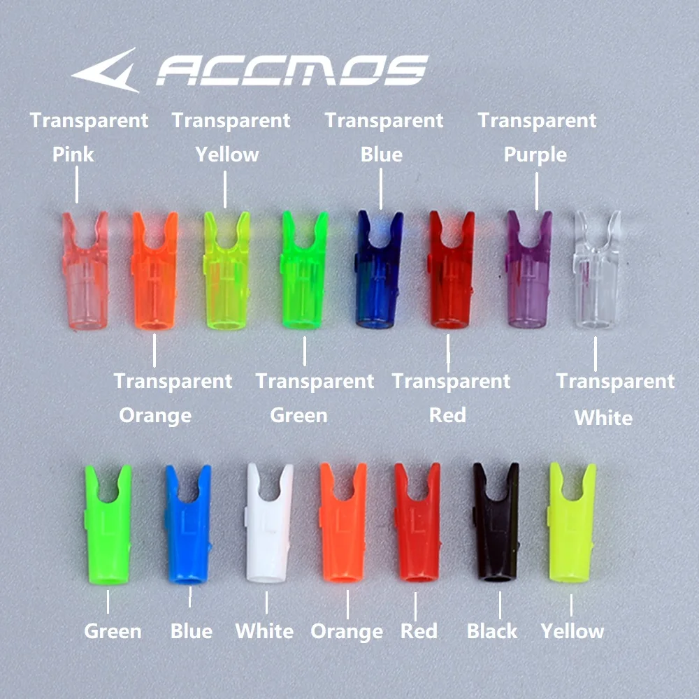 60 uds DIY pasador de flecha de plástico Nocks tamaño L y tamaño S para ID4.2mm ID6.2mm 3,2mm eje de flecha accesorio de tiro con arco