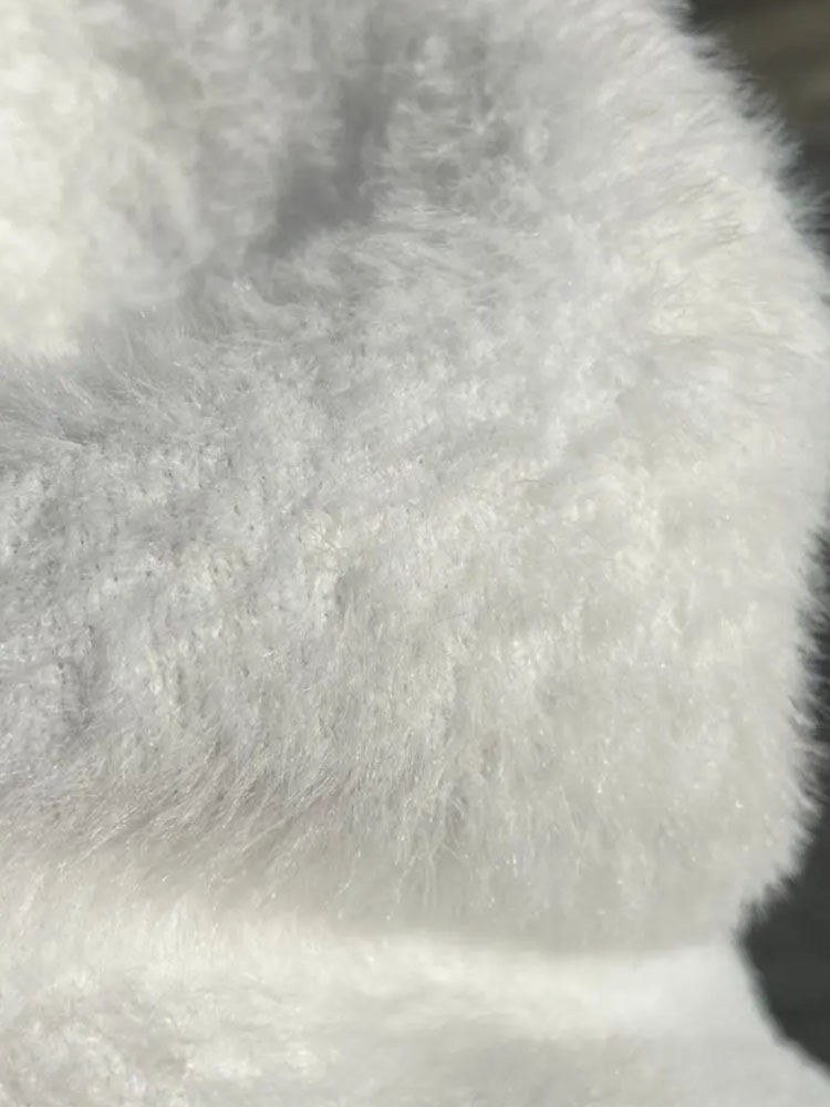 Suéter de mujer Cárdigan esponjoso blanco para mujer Prendas de punto de manga larga Ropa de invierno Punto de terciopelo de visón de imitación