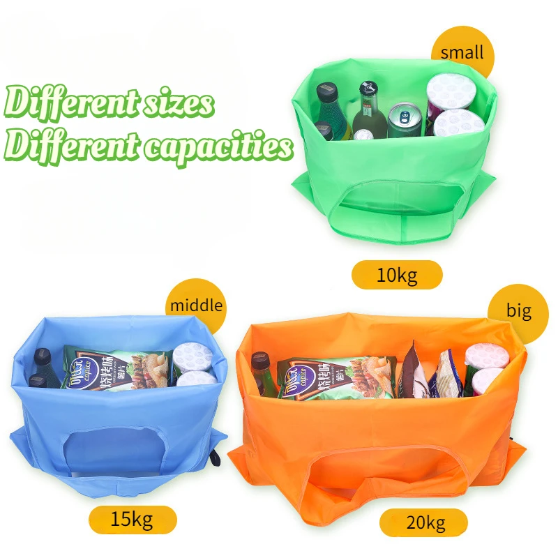 Bolsa de compras plegable reutilizable de Color sólido, bolso de compras ecológico, bolsos de hombro portátiles de gran capacidad, bolsas de comestibles