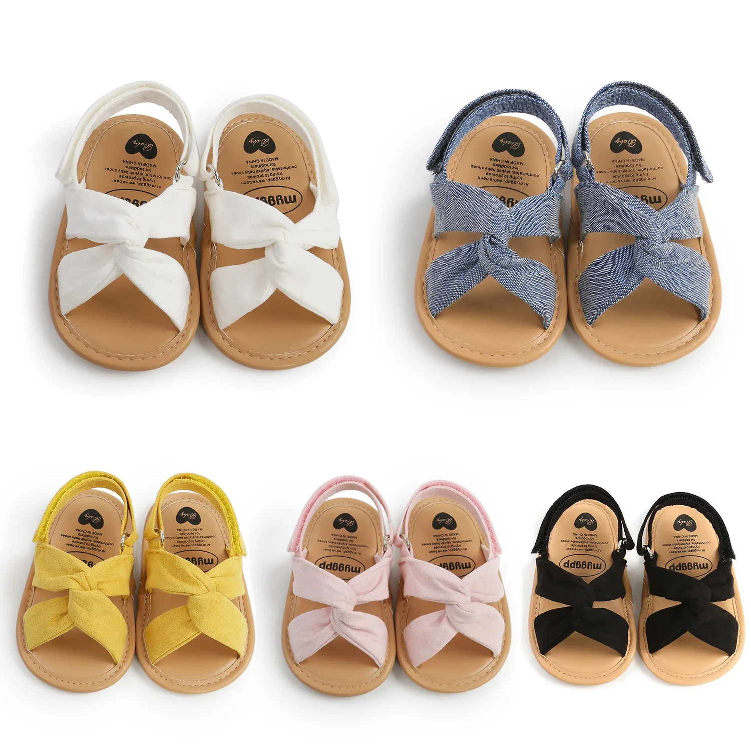 Oddychające letnie nowonarodzone dziewczynki sandały buty małe dzieci prosty styl jednokolorowe buty z miękką podeszwą Outdoor Indoor Prewalker