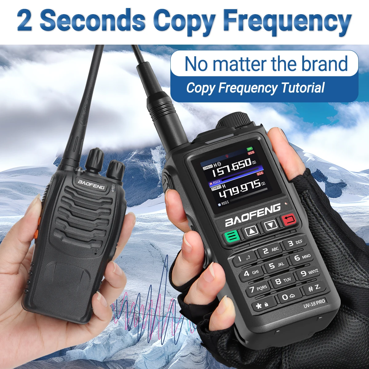 Baofeng uv18 pro max gps am fm walkie talkie de seis bandas frequência de cópia sem fio 999ch longo alcance tipo-c UV-G28 pro rádio em dois sentidos