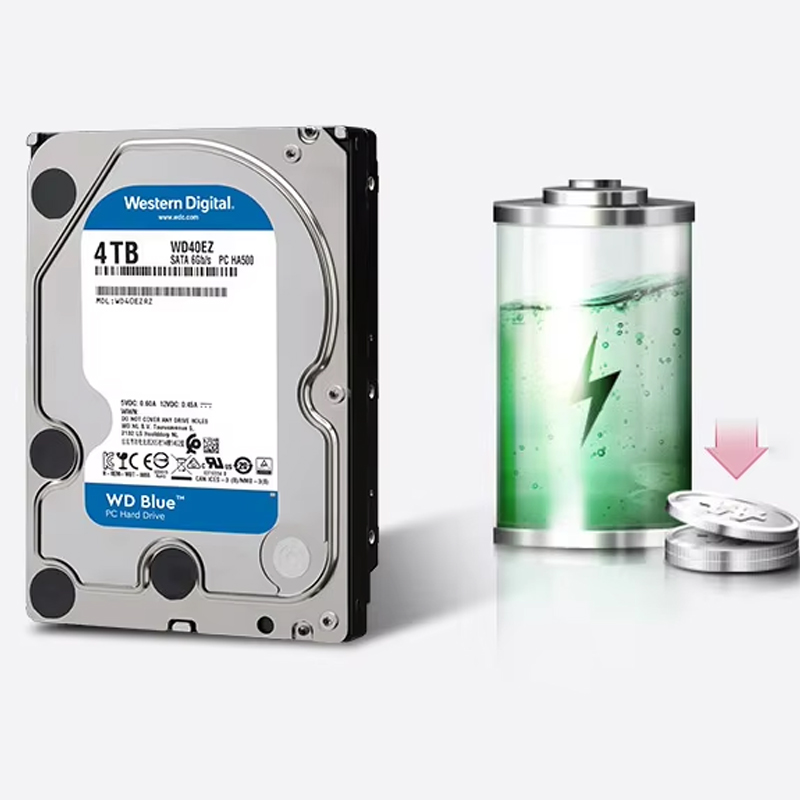 New Original HDD For WD Brand Blue 4TB 3.5" SATA 6 Gb/s 64MB 5400RPM For Internal Hard Disk For Desktop Hard Drive For WD40EZRZ