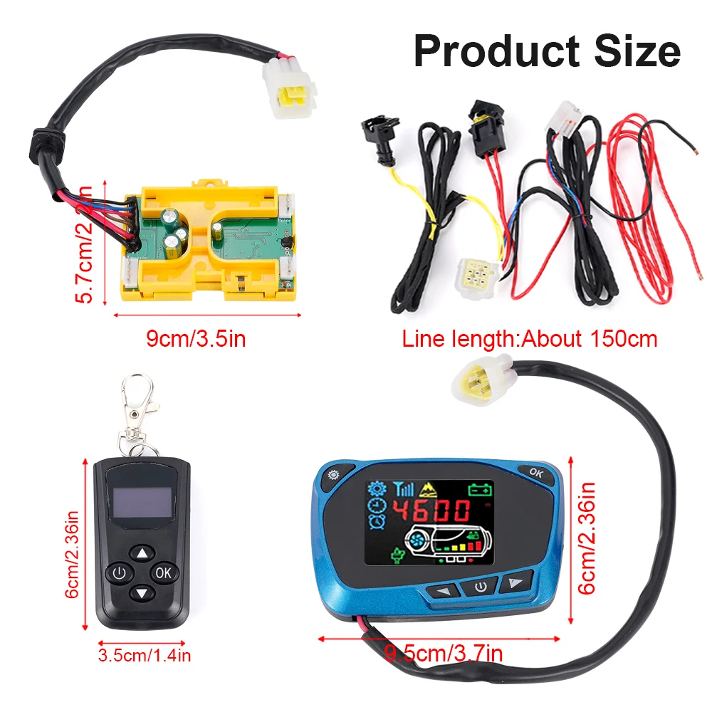 12V/24V Dual Voltage Bidirectional Remote 3KW 5KW Air Diesel Heater LCD Monitor Remote Panel Motherboard Heater Accessories
