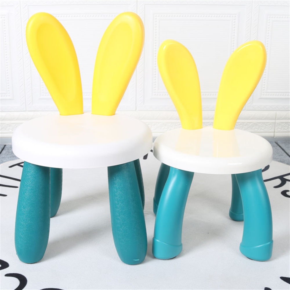 Sedia per la casa del bambino sgabello per bambini poggiapiedi addensato in plastica sedile per divano giocattolo per interni simpatico coniglio asilo mobili antiscivolo per bambini