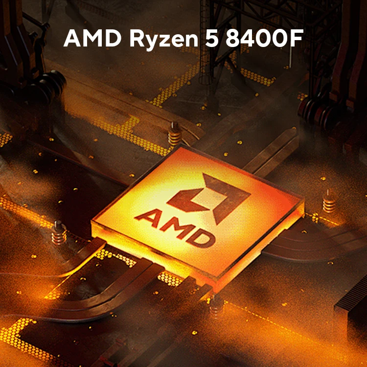 New AMD R5 8400F Ryzen 5 8400F 6 Cores 12 Threads 4.2GHz Desktop computer processor with AM5 Socket CPU