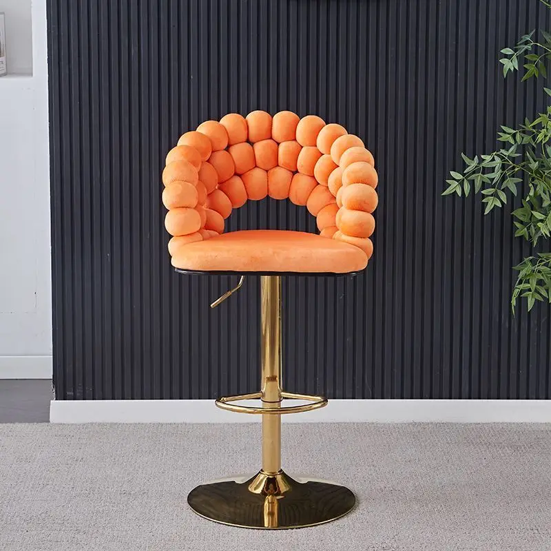 Modern Simple Household Bar Chair High Stool Front Desk Reception Backrest Lift Bar Chairs