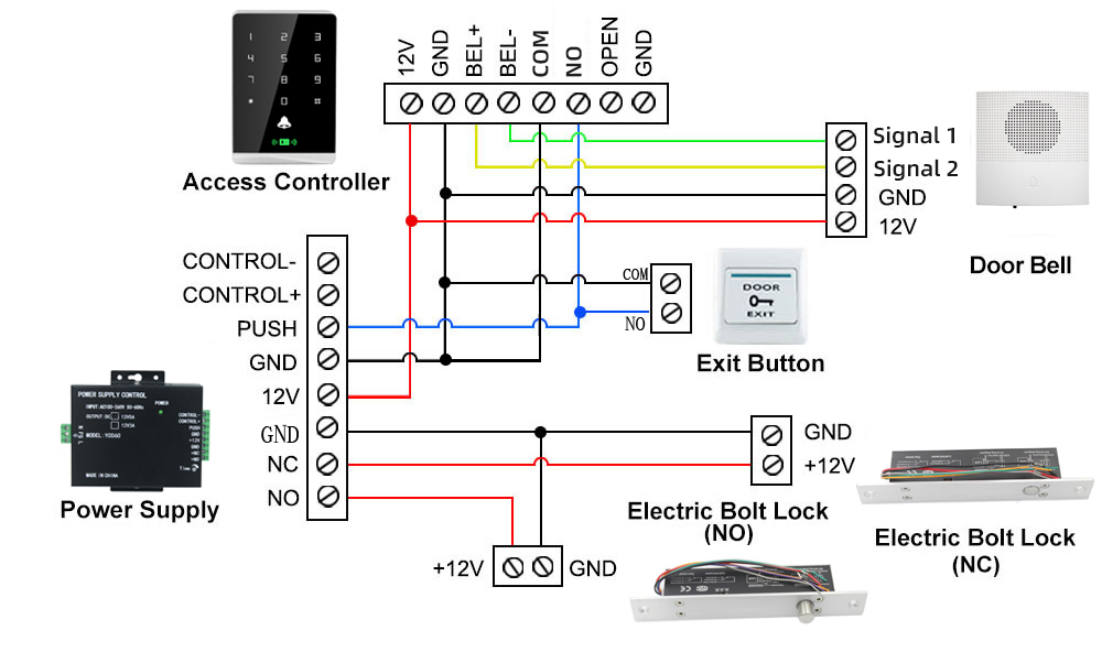 38 Sound Access Control campanello campanello cablato DC 12V campanello cablato vocale campanello di benvenuto per kit di controllo accessi