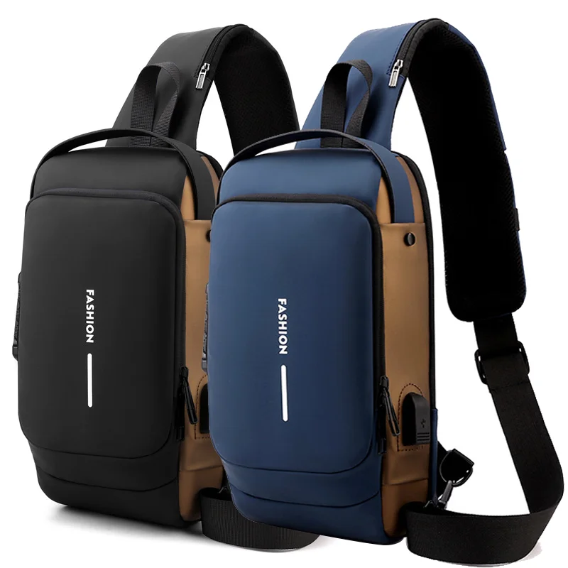 2025 große Kapazität Marke Taille Packs Tasche Männer Umhängetasche PU Leder Anti-Diebstahl Schulter Tasche Multifunktionale Unisex Brust Tasche