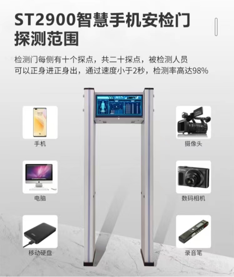 Puerta de seguridad de detección de teléfonos inteligentes de alta precisión