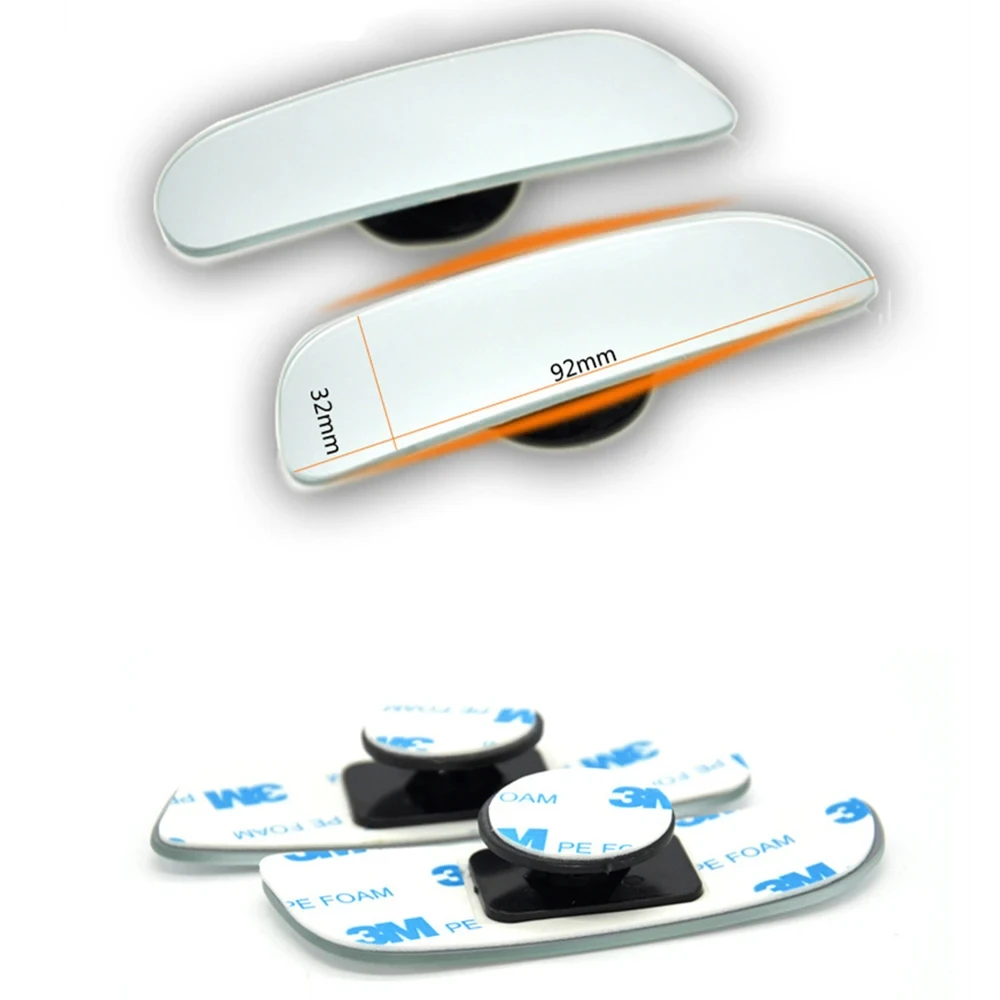2 pçs arco do carro grande angular espelho retrovisor claro fino ponto cego invertendo vidro convexo espelho retrovisor espelho de estacionamento para suv carro