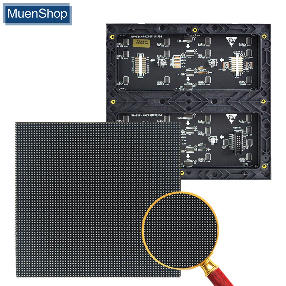 P3 Trong Nhà Màn Hình Hiển Thị LED Module SMD2121 192X192Mm 64x64dots 1 / 32 Quét
