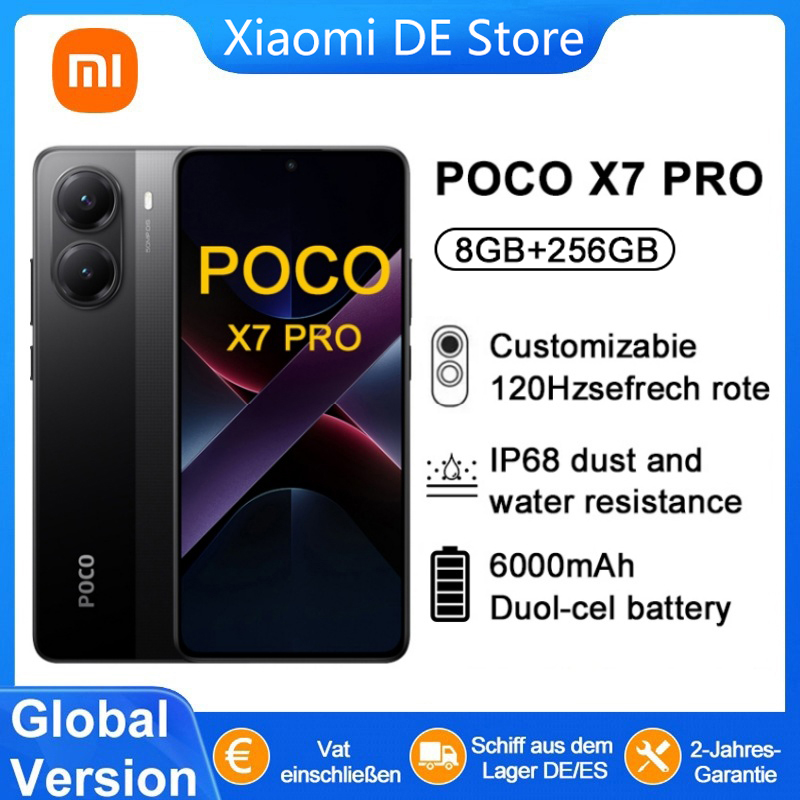 【Marca +】POCO X7 Pro Smartphone Dimensity 8400-Ultra 6000mAh 90W HyperCharge Pantalla AMOLED de 6,67" NFC Xiaomi HyperOS 2