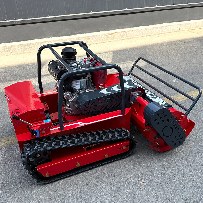 Aangepaste Hot Sale Crawler Robot Zelfrijdende Tuin Afstandsbediening Dorslegmaaier