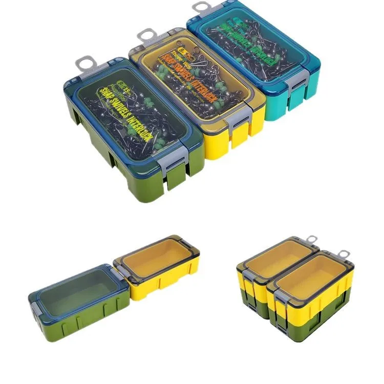 8 #   10 #   Luyamu Gruppo di pesca per gamberetti Cuscinetto a sfere luminoso Set di fibbie ad anello solido rotanti e rotanti Set di pin Connettore da pesca
