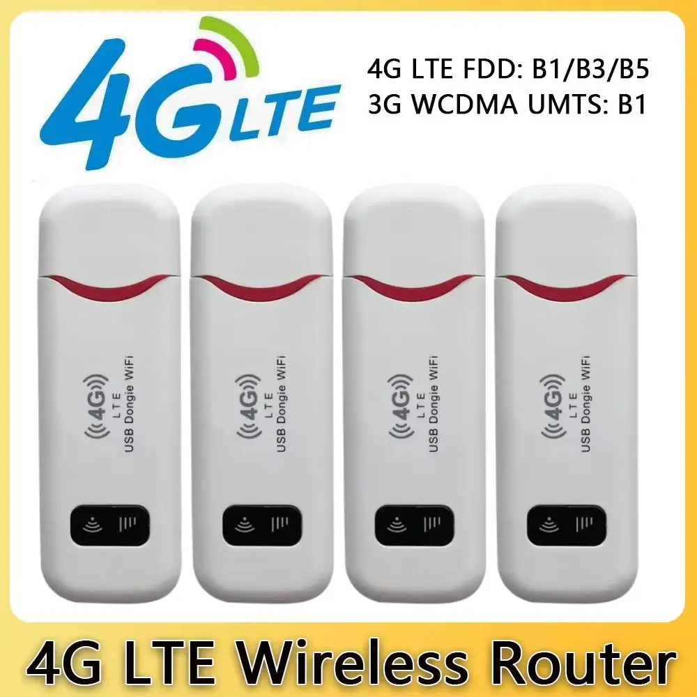 Dongle usb sem fio 4g lte, modem de banda larga móvel, slot para cartão sim, roteador sem fio, escritório doméstico, adaptador wi-fi sem fio, 150mbps
