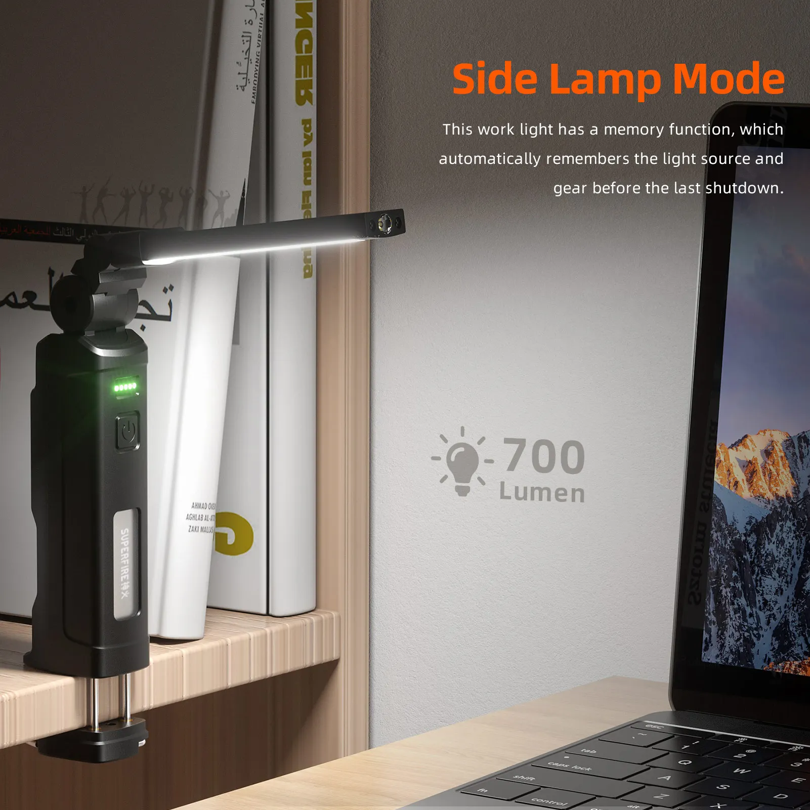 SUPERFIRE G16-S Multifunctional Work light LED+COB Flashlight 360° With Magnetic Base Rechargeable For Car Repair Fishing Torch