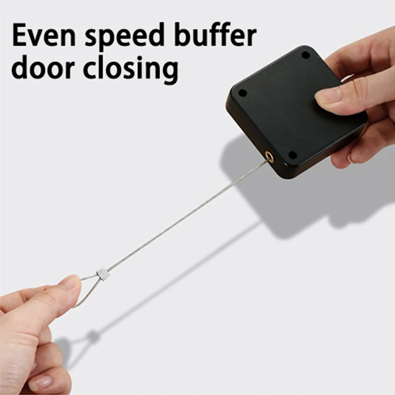 Punch Free Door Closer Telescopic Door Device Automatic Sensor Door Closer Adjustable Surface Door Stop Bracket for Door Close