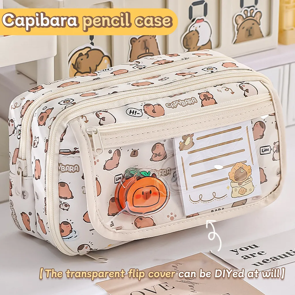 Estuche de lápices con patrón Kawaii para niños y niñas, lindo estuche de lápices Itabag de gran capacidad, gran aspecto, escuela primaria, nuevo, 2024