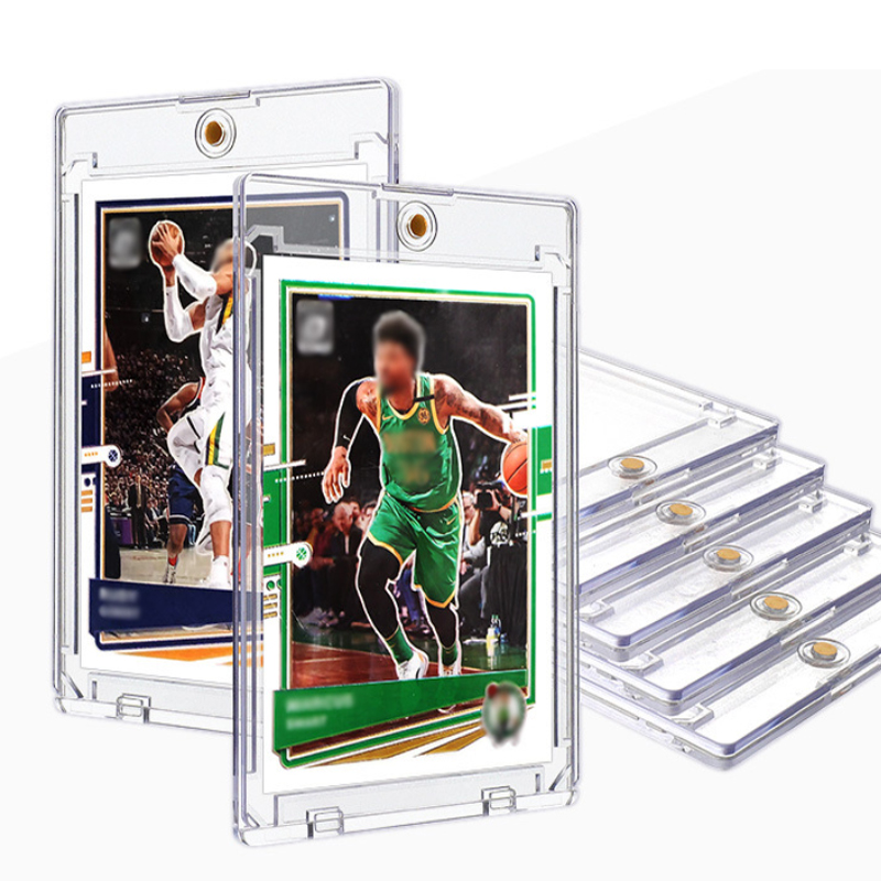 1-10PCS Clear Card Holder Magnetic Attraction Type Gaming Sports Trading Card Display Case Kpop Idol Photo Protective Sleeves