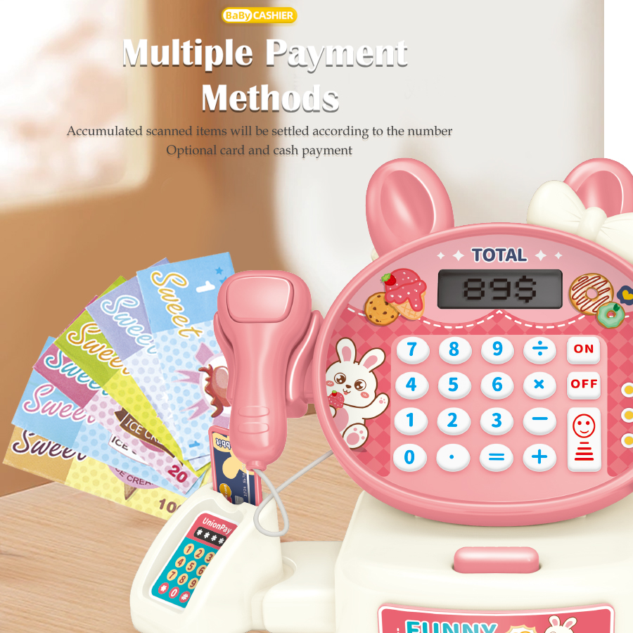 Dzieci bawią się w domu zabawka elektryczna symulacja supermarket kasa fiskalna kreskówka żaba zwierzęcy wózek na zakupy komputer prezent dla dziecka