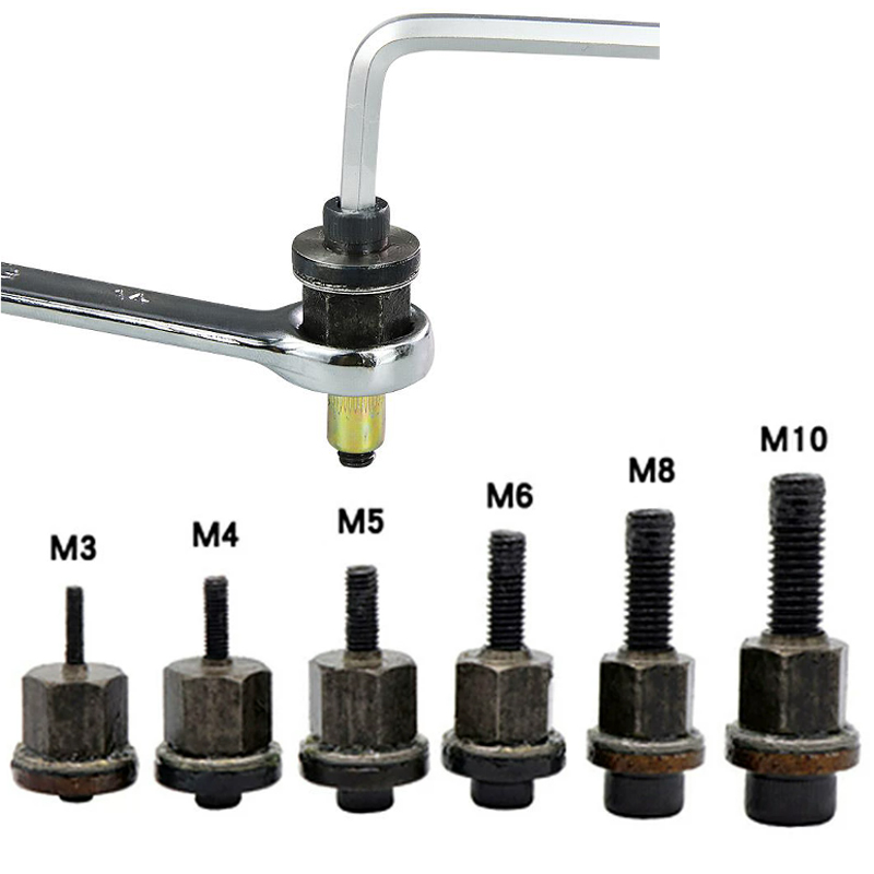 1 pçs mão rebite porca arma cabeça porcas instalação simples manual rebitador rivnut ferramenta acessório para porcas m3 m4 m5 m6 m8 m10