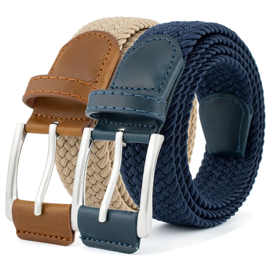 Estiramento tecido respirável liga pino fivela cinto para homens mulheres de alta qualidade jeans casuais lona golfe multifuncional cinto ao ar livre