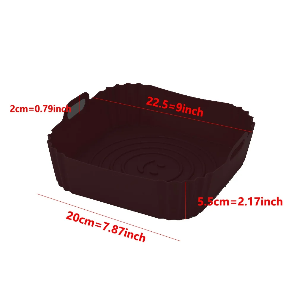 Accesorios reutilizables para freidora de aire, freidora de aire de silicona, bandeja para horno, Pizza, pollo, Airfryer, molde de silicona antiadherente