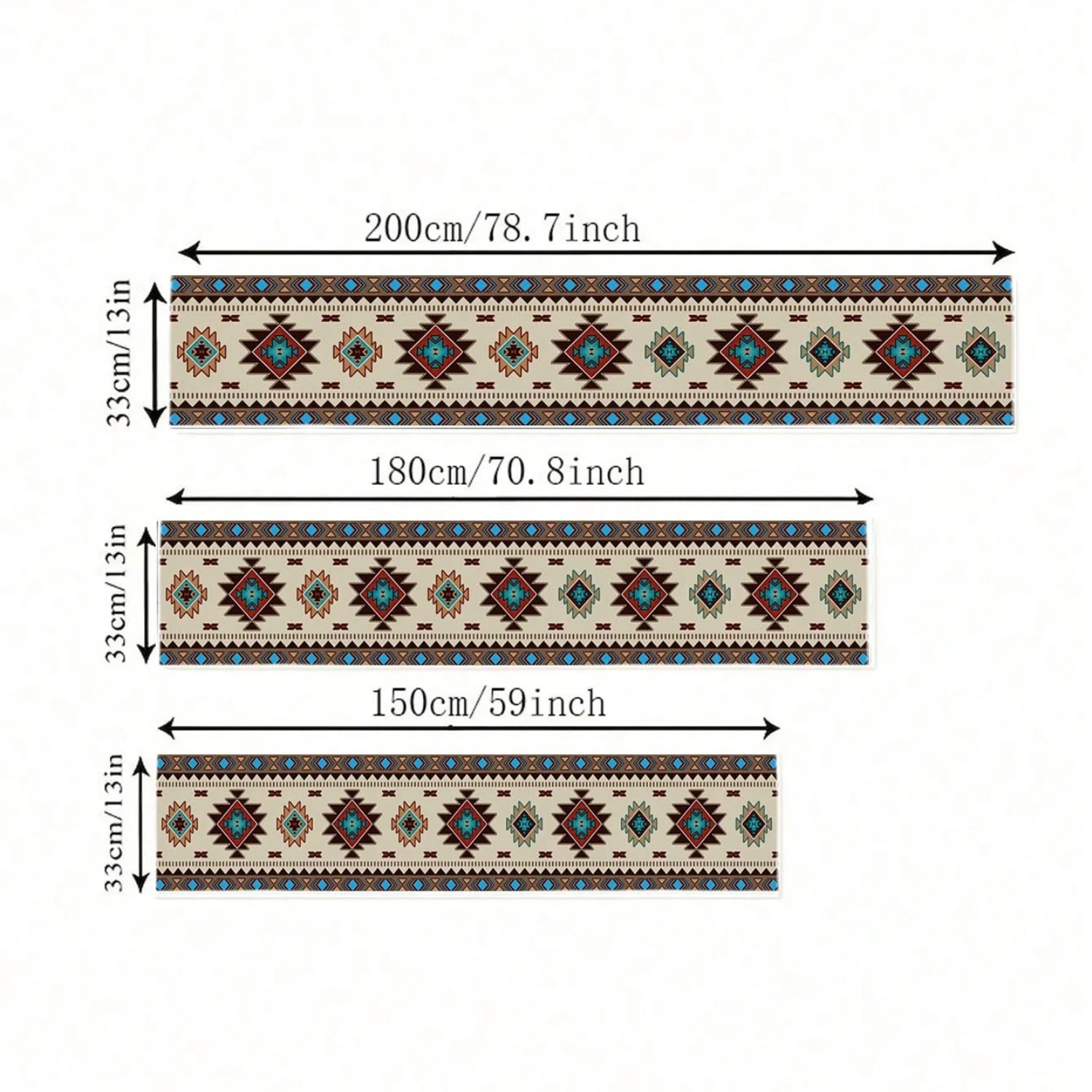 Caminos de mesa de lino de estilo indio americano bohemio, bufandas de tocador, decoración de mesa, caminos de mesa de comedor de cocina reutilizables, decoración de fiesta