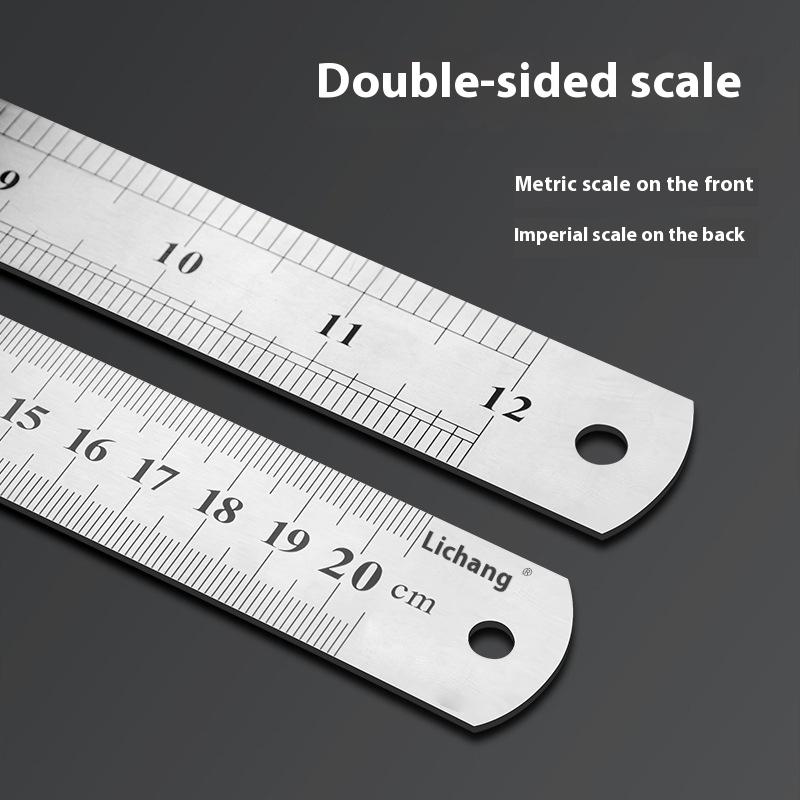 15-100CM Stainless Steel Straight Ruler Stationery Drafting Supplies Precision Double Sided Measuring Tool With Graduations