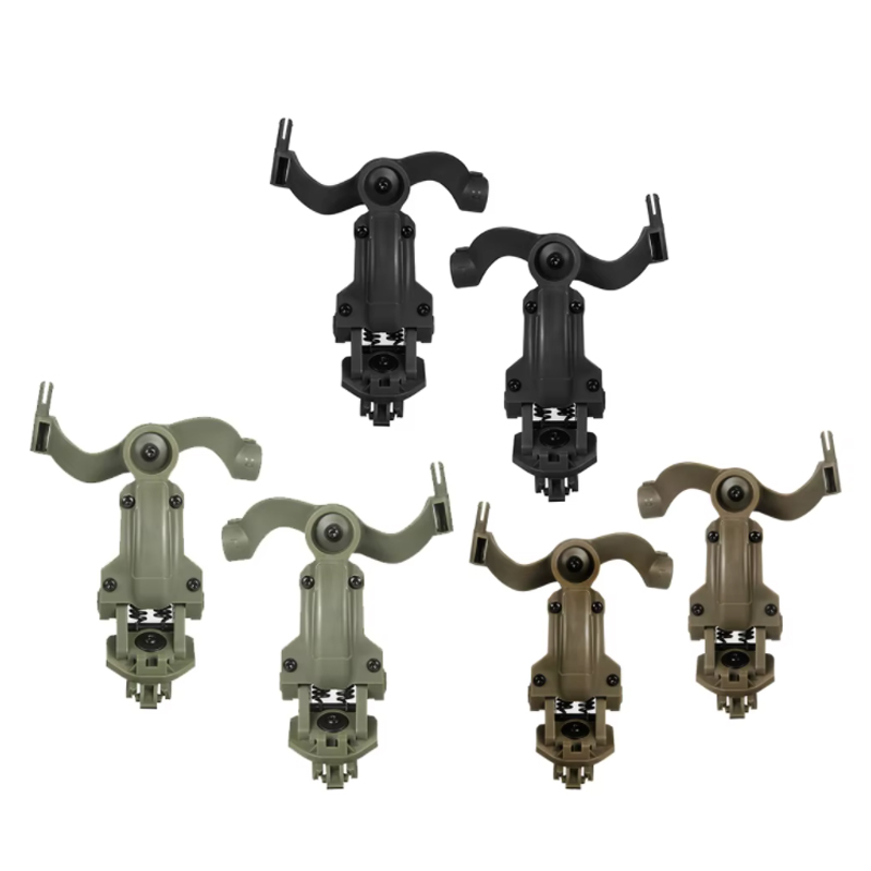 Shooting Headset Bracket Kit Multi-angle Rotation Helmet Rail Adapter Fit OPS Core ARC and Team Wendy M-LOK Rail Headphone Mount