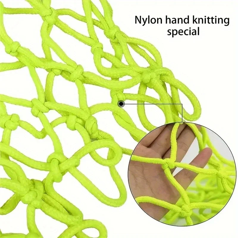 50cm Standard leuchtendes Basketball netz grün fluor zieren des Basketball netz selbst leuchtendes Kinder basketball rahmen netz 1St