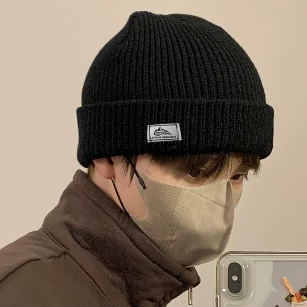 2In1 マスクビーニー帽子男性冬のバラクラバ帽子ニット帽子ファッションフルフェイススキーボンネット戦術サイクリングイヤーマフキャップニット