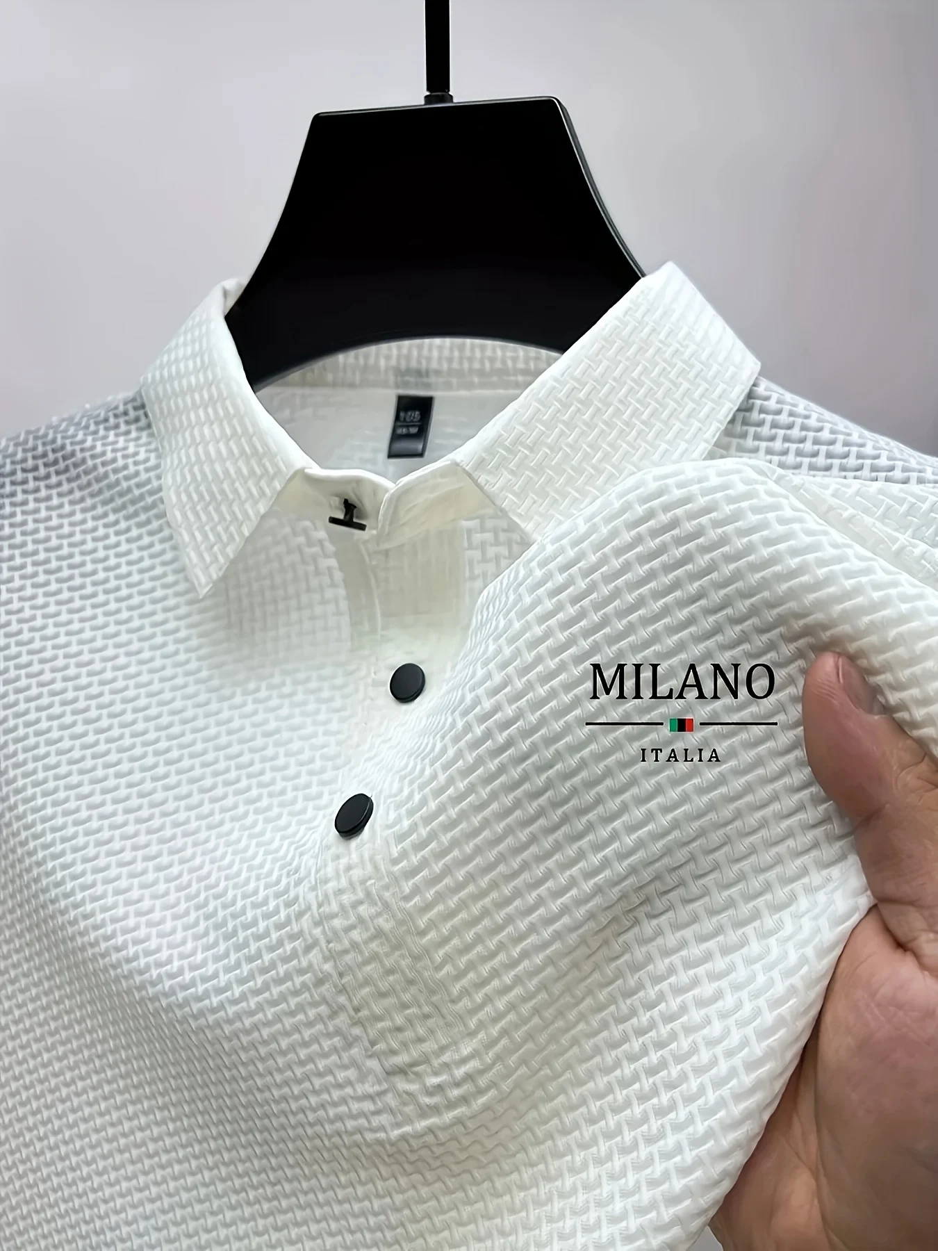 Camicia POLO cool da uomo, abbigliamento casual, camicia vintage da uomo in tinta unita con risvolto abbottonato S-2XL