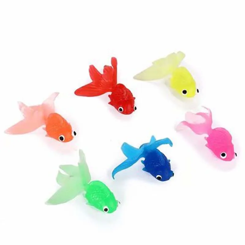 Soft Rubber Gold Fish Baby Bath Toys para crianças, Simulação Goldfish, Water Play Brinquedos, Diversão para crianças, Jogos de praia, Presentes, 1pc