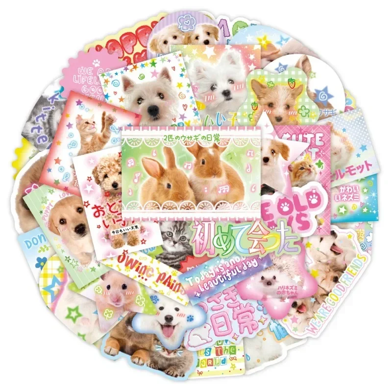 40pcs/set Retro Kawaii Cartoon Scrapbook Journaling Sticker DIY Decor Phone Case Wall Laptop Guitat Sticker Student Kids Gift