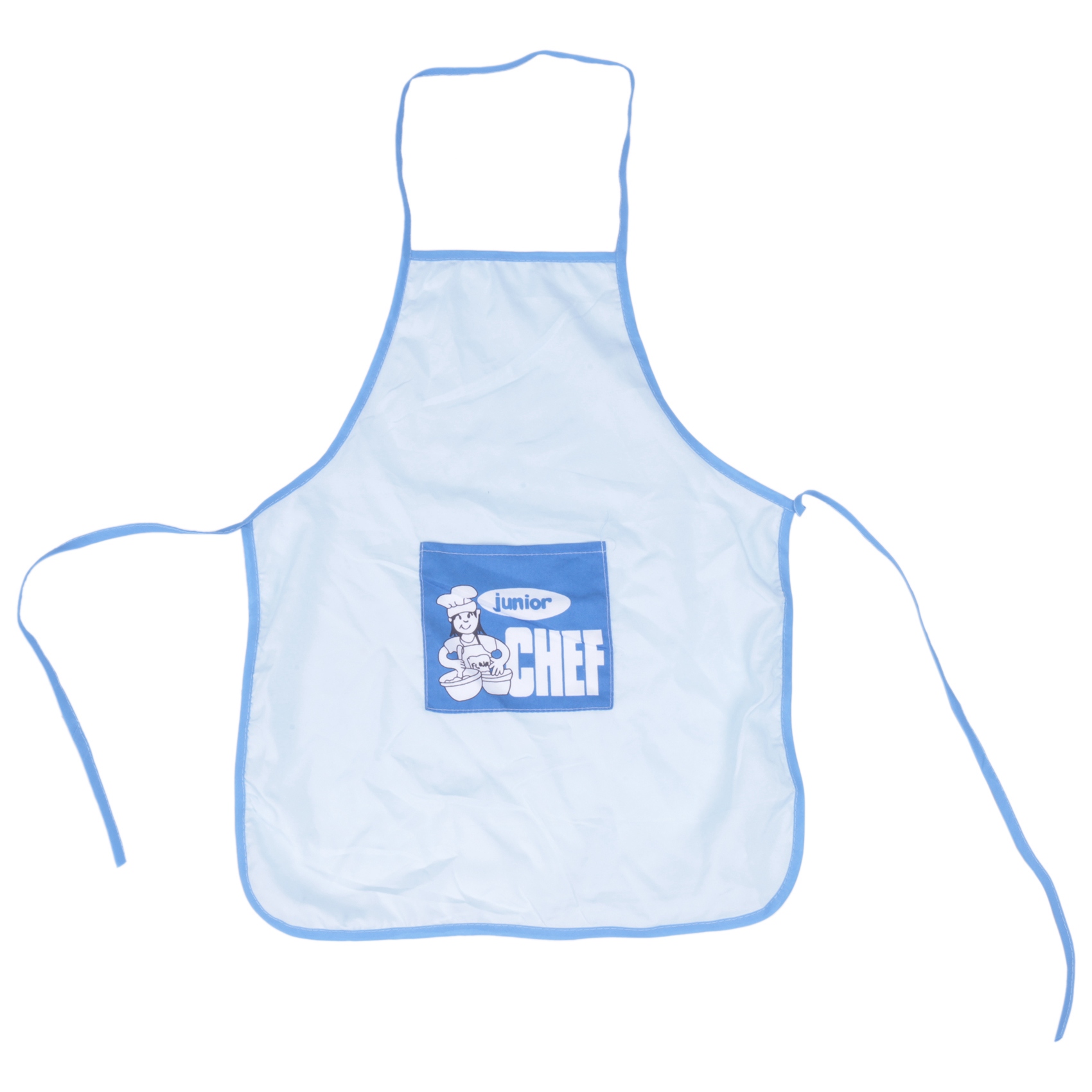 Childs Kids หมวกเชฟผ้ากันเปื้อนทําอาหารเบเกอรี่เด็กสาวจูเนียร์ของขวัญ (สีน้ําเงิน)