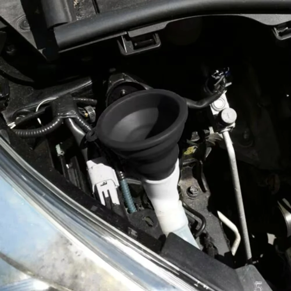Embudo de motor para coche, embudo Universal de silicona para líquido, lavadora, cambio de líquido, embudo de cambio de gasolina y aceite de motor portátil plegable
