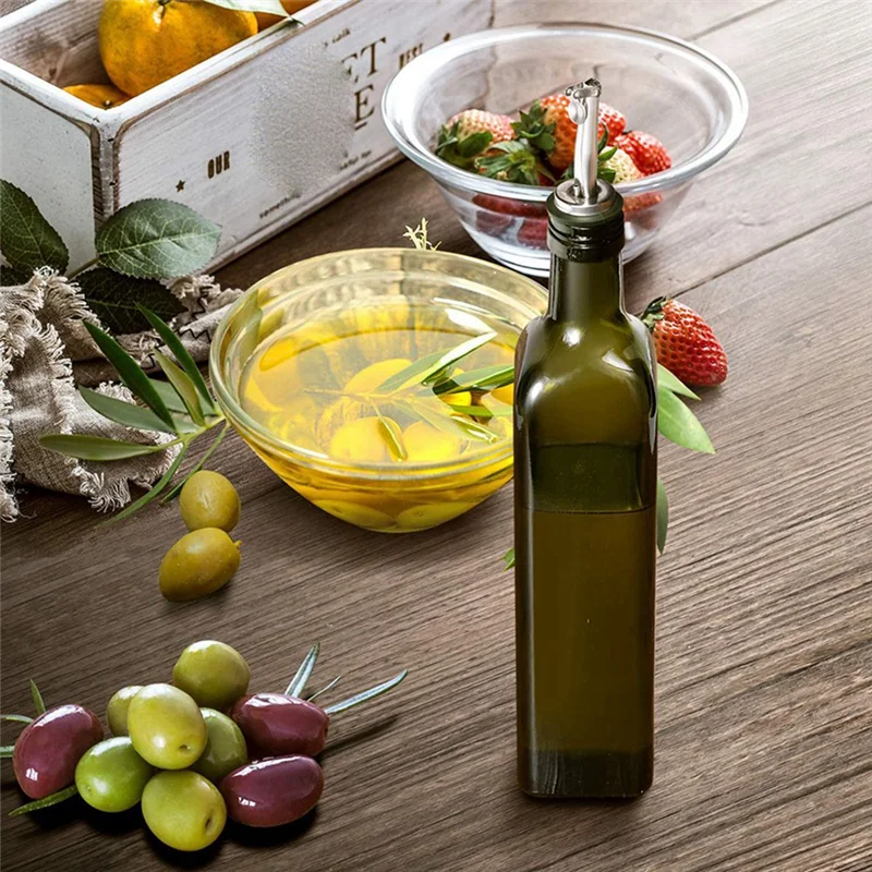 HRBAJ-Cocok untuk Botol Bumbu Dapur Botol Minyak Kaca Minyak Zaitun Pot Minyak Rumah Tangga Set Pot Minyak Kaca Anti Bocor