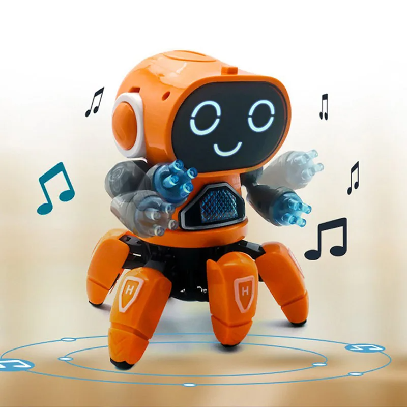 キッズダンスロボット音楽 LED 6 爪タコロボット誕生日プレゼントのおもちゃ子供の早期教育赤ちゃんのおもちゃ男の子女の子